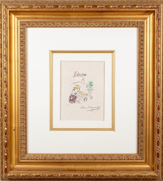 A rare signed Marc Chagall artist's proof of 